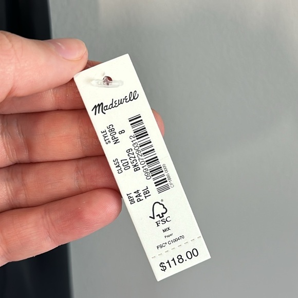 NWT New with Tag Madewell Crisscross Midi Slip Dress in Cupro-Blend Size 8 - Picture 10 of 15